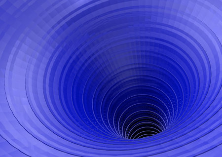 Abstract blue wave background. 3D illustration.