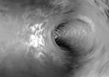 Abstract portal. Tunnel or wormhole. Wireframe 3D surface tunnel. 3d rendering.の写真素材