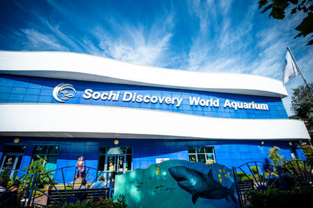 Sochi, Russia - June 28, 2019: Sochi Discovery World Aquarium - one of the main attractions of Adler, the biggest aquarium on the southern coast of Russiaのeditorial素材