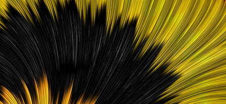 Yellow Psychedelic Swirl Fractal Abstract Backgroundの写真素材