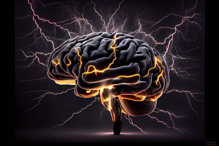 Thinking of Human Brain. Problem-solving Power of Human Brainstorm. Generative AIの素材