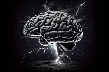 Thinking of Human Brain. Problem-solving Power of Human Brainstorm. Generative AIの素材