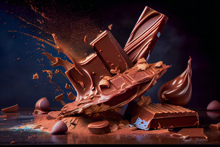 The Unforgettable Taste of Dark Chocolate.  Generative AIの素材