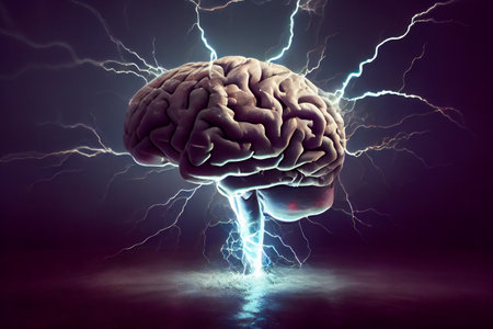 Thinking of Human Brain. Problem-solving Power of Human Brainstorm. Generative AIの素材