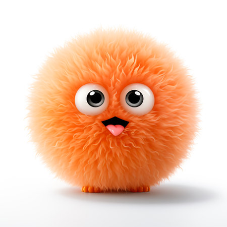 Adorable Hairy Character with Woolly Furの素材