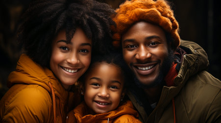 Smiling Faces of an African Familyの素材