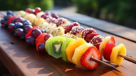 A Plateful of Freshness. Dessert on a Stickの素材