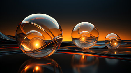 Abstract Decoration in Motion. Sphere in Modern Designの素材