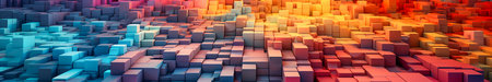 Bright and Colorful Geometric Pattern Design. Web Banner Wonderlandの素材