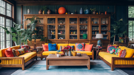 Vibrant Bohemian Interior. Boho Harmonyの素材