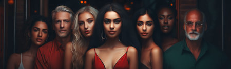 Beautiful People from Around the Globe. Faces of Different Cultures. Diverse Ethnic Beauties.の素材