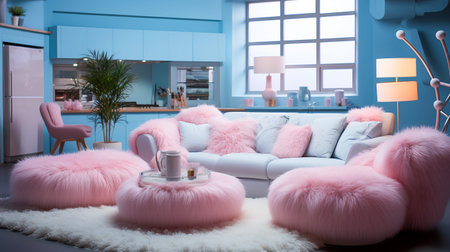 Pink Fantasy Haven. Fantasy Fairytale Bedroom. Girly Glamor Sanctuaryの素材