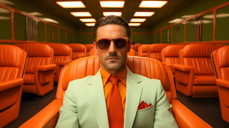 Man in elegant suit. creative conceptの素材