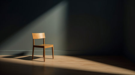 Minimal Interior Of Living Room with chair. AI Generatedの素材