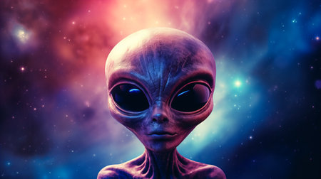 The Fantastic Creature in Space. Portrait of Aliensの素材
