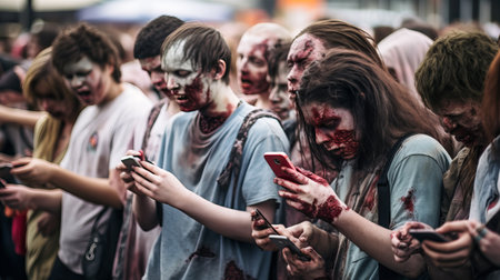 Zombies with Mobile Phonesの素材