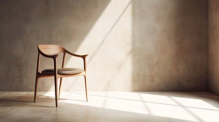 Minimal Interior Of Living Room with chair. AI Generatedの素材