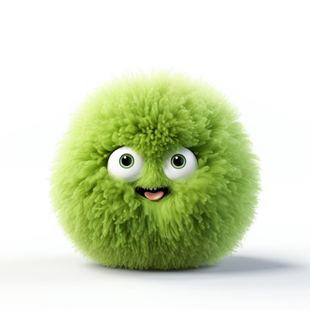 Hairy Alien Toy with Fuzzy Green Appealの素材