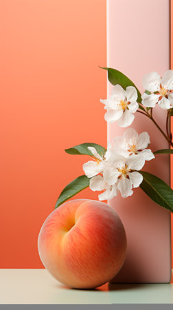 Ripe Peaches in a Delightful Summer Compositionの素材