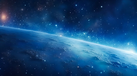 Blue Hues and Nebula Dreams in the Cosmos. Galactic Night. Stellar Dreamscapeの素材