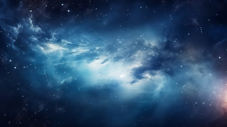 Blue Hues and Nebula Dreams in the Cosmos. Galactic Night. Stellar Dreamscapeの素材