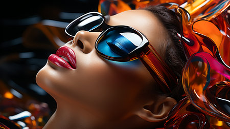 Vivid Glamor. Portrait of a Womanの素材