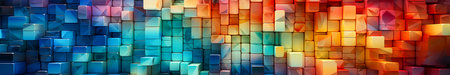 Bright and Colorful Geometric Pattern Design. Web Banner Wonderlandの素材