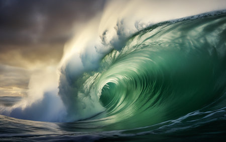 Wave Power. Oceanic Energy Splashの素材