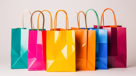 colorful shopping bagsの素材