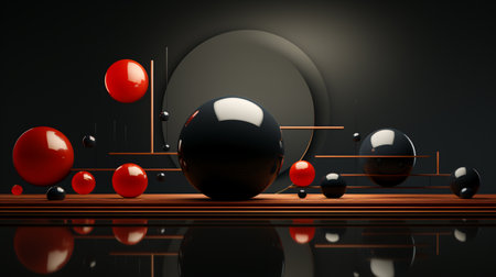 Abstract Black Background. Futuristic Sphere Unveiledの素材