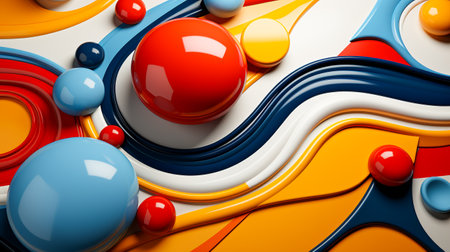 Vibrant 3D Composition. A Modern Composition. Abstract Brillianceの素材