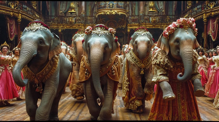 Ballet with Elephants. Theatrical Delight with Elephantsの素材