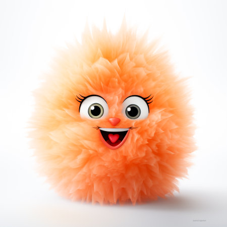 Adorable Hairy Character with Woolly Furの素材