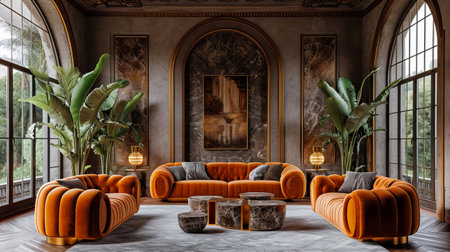 Artful Design in Home Decor. A Stylish Living Roomの素材