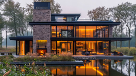 Beautiful Modern Residences. Beautiful Homes in Natureの素材