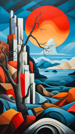 Abstract Landscape. Artistic Fantasyの素材