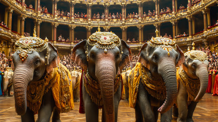 Ballet with Elephants. Theatrical Delight with Elephantsの素材