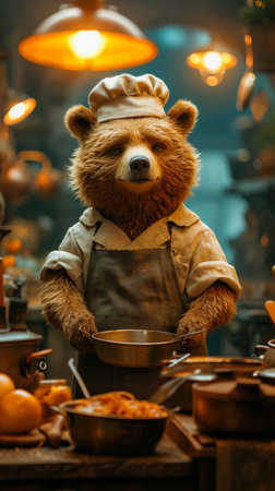 Bear Chef in the Kitchenの素材