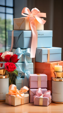 Colorful gift boxesの素材
