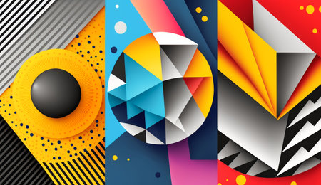 Abstract Fur and Geometric Design. Creative Compositionの素材