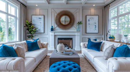 Eclectic Living Room Elegance.Stylish Interior Retreatの素材