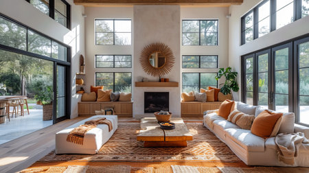 Eclectic Living Room Elegance.Stylish Interior Retreatの素材