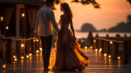 Love by the Sea. Summer Love Storyの素材