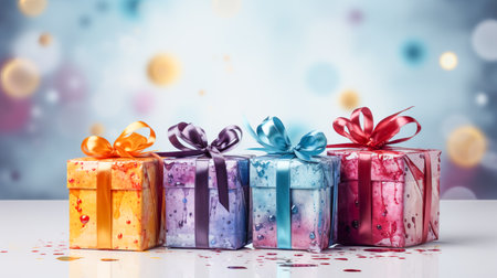 Colorful gift boxesの素材