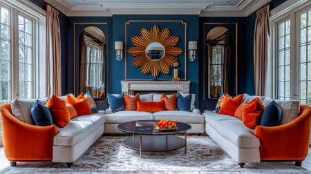 Eclectic Living Room Elegance.Stylish Interior Retreatの素材