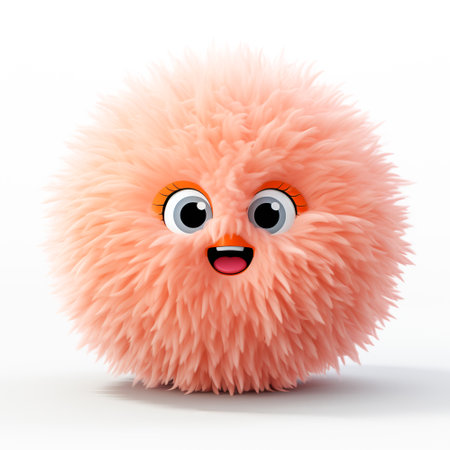 Adorable Hairy Character with Woolly Furの素材
