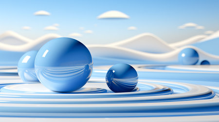 Abstract Blue.Wave Fantasyの素材
