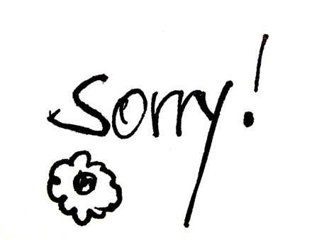 sorryの写真素材