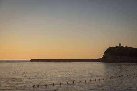 Saint Jean de Luz during a Summer sunsetの写真素材
