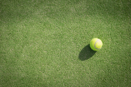 Paddle tennis court and ballの写真素材